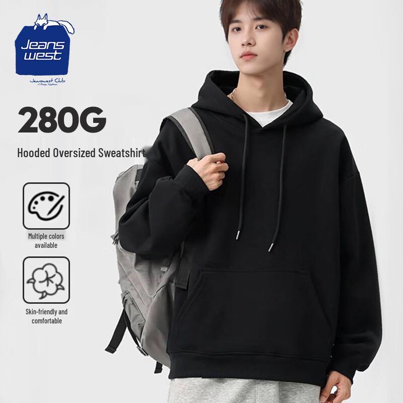 JEANSWEST CLUB Men s Solid Color Hoodie 3XL