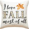 New Thanksgiving Autumn Pillow Letter Pumpkin Maple Leaf Turkey Home Cushion Pillow Cover