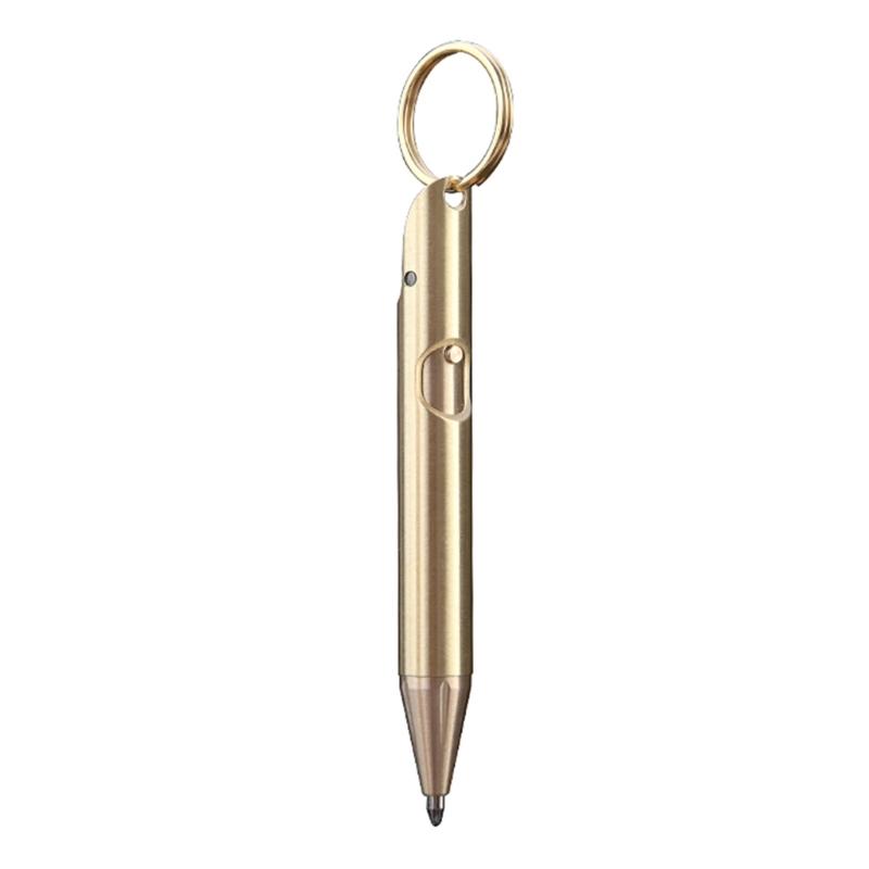 

Portable Retractable Pen Keychain Ballpoint Pen Travel Pocket Pen Gift Pen 1.0mm Stationery Pen School Office Supplies латунный