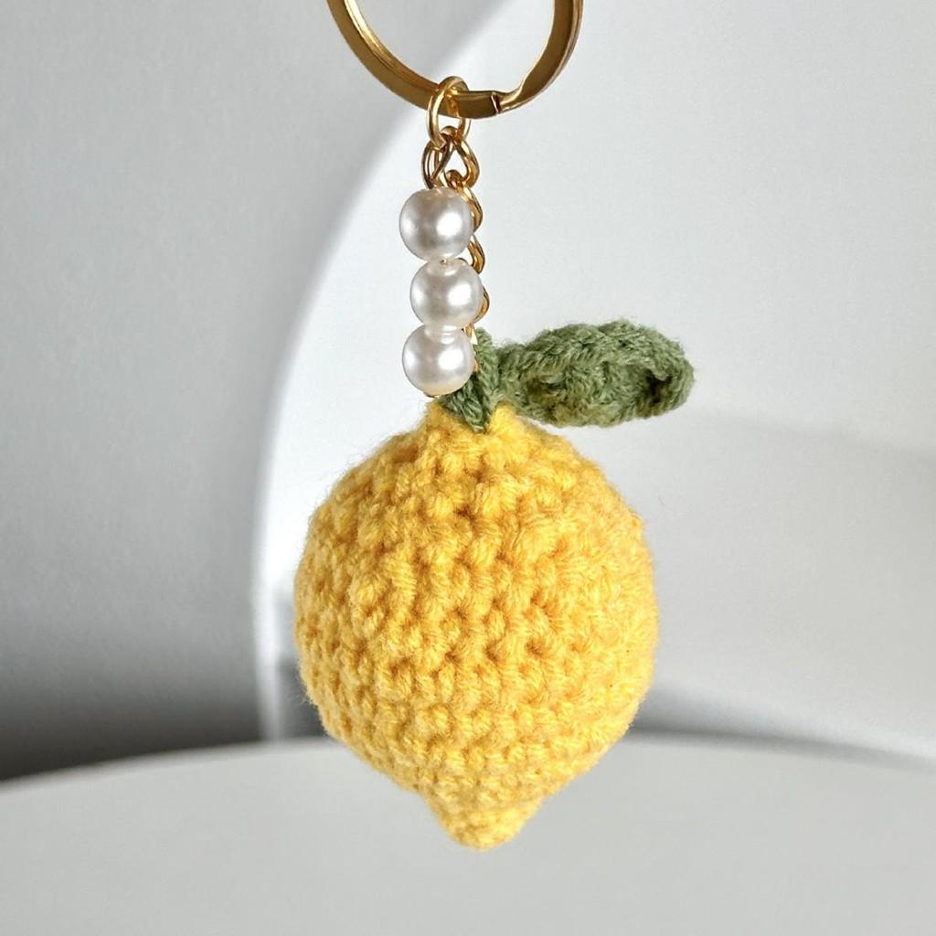 Handcrafted Crochet Daisy Keychain Pendant