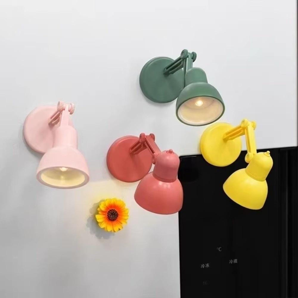 Magnetic Backing Mini Lamp Refrigerator Sticker Creative Mini Book Lamp  Home Decoration