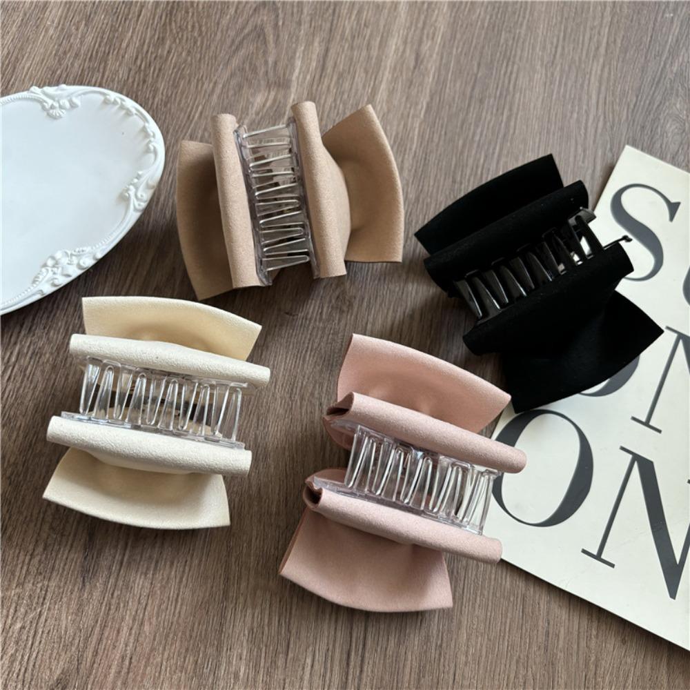 

Non-slip Suede Bow Crab Clip Elegant Bowknot Tassels Hair Clip Personality Chamois Hair Claw Beach верблюд