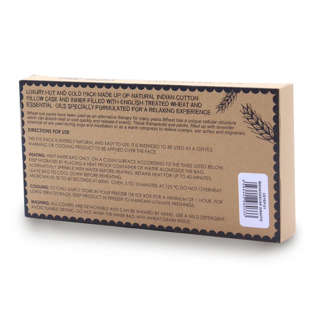 Lavender Eye Pillow, Gift Boxed Cotton Juco Giraffe