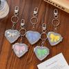 Heart Shape Bag Hanging Keychain Korean Cosmetic Mirror Key Chain Love Mirror Pendant  Women