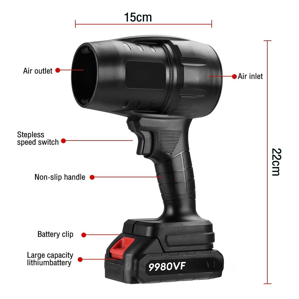 130000RPM High-speed Cordless Violent Turbo Fan Portable Electric Leaf Blower 2 In 1 Handheld Blowing Machine