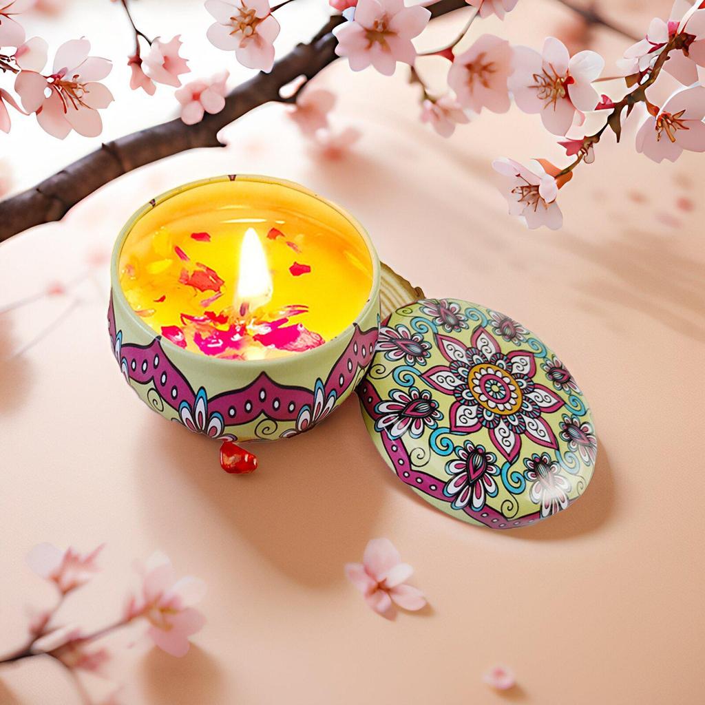 Romantic Soy Candle – Dried Flower Scented Gift for Weddings, Birthdays, and Valentine's Day