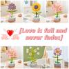 Creative Plant Flower Building Blocks For Children Diy Puzzle Toy Gift For Valentine's Day Sunflower Style