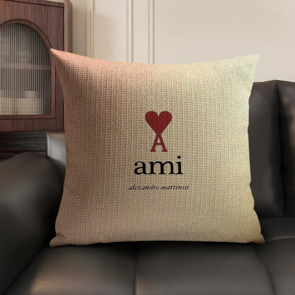 Fashion Luxury AAmi Cushion Cover Natural Linen Organic Fabric DoubleSided Printing Home Decor Breathable Environmentally