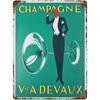Segno in Latta Metallico Retrò Champagne Francese Decorazione Murale