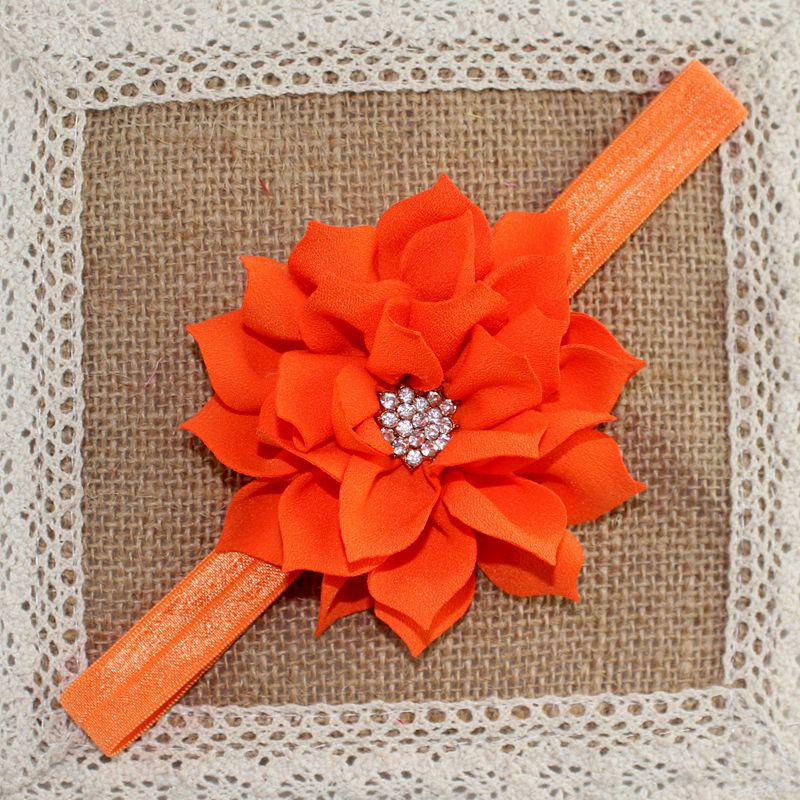 European & American Baby Rhinestone Lotus Headband – 13 Colors