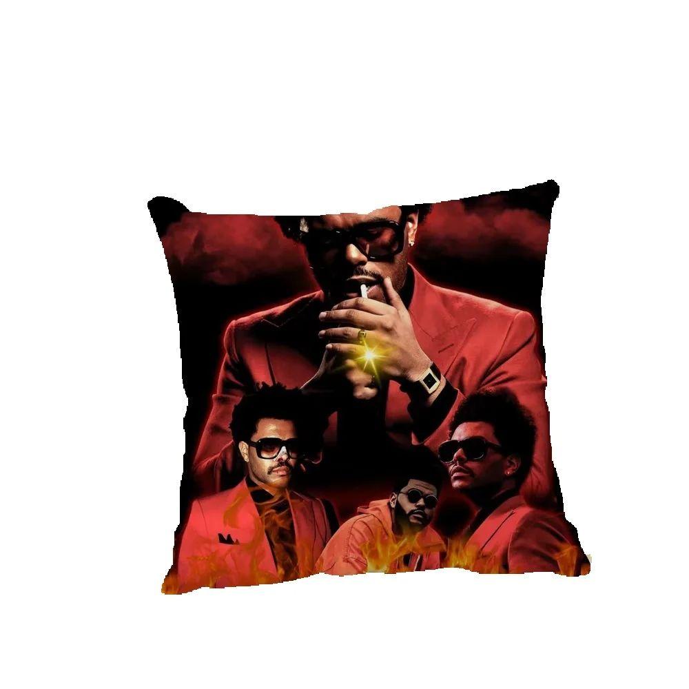 1 Stück The Weeknd Starboy Kissenbezug, Polyester 2D Doppelseitiger Druck, Rapper Sänger Merch Kissenhülle, Dekokissen