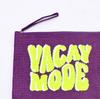 Neon Vacay Mode Beach Pouch - Chic Compact Organizer