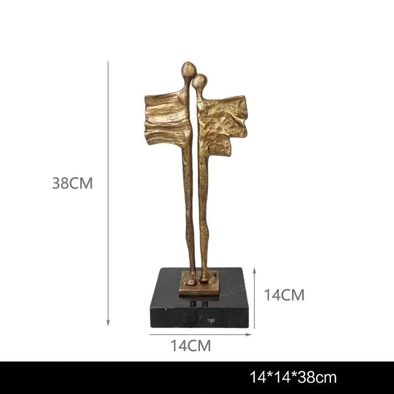 Modern Minimalist Metal Abstract Figure Model Room Bookshelf Statue Livingroom Table Resin Ornaments Home Decoration Art Crafts