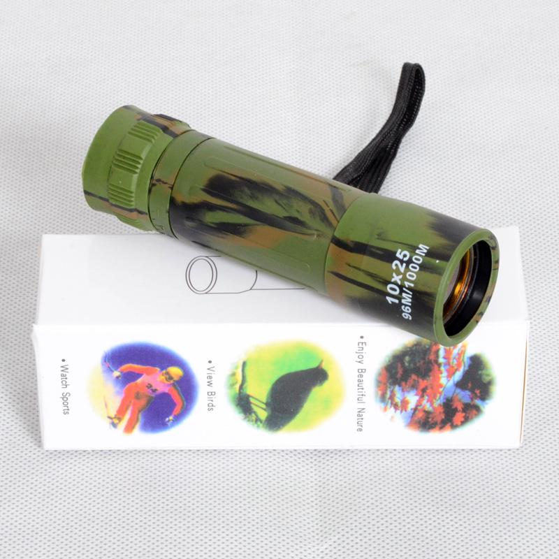 10X25 High Definition Camouflage Monocular for Outdoor Use