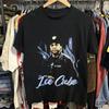 Eiswürfel T-Shirt Herren Schwarz Hip Hop Rap Rapper Musik Medium Vintage Gewaschen Lässiges Oberteil Für Den Alltag Bequem Dehnbar