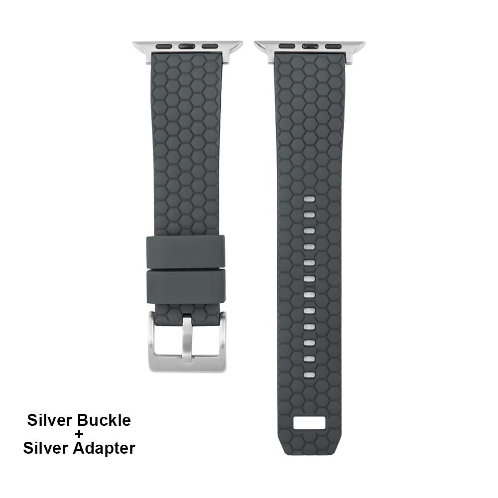Honeycomb Texture Silicone Strap For Apple Watch Band 45mm 44mm 41mm 40mm 42mm Bracelet For iWatch Series 7 6 SE 5 4 3 Watchband