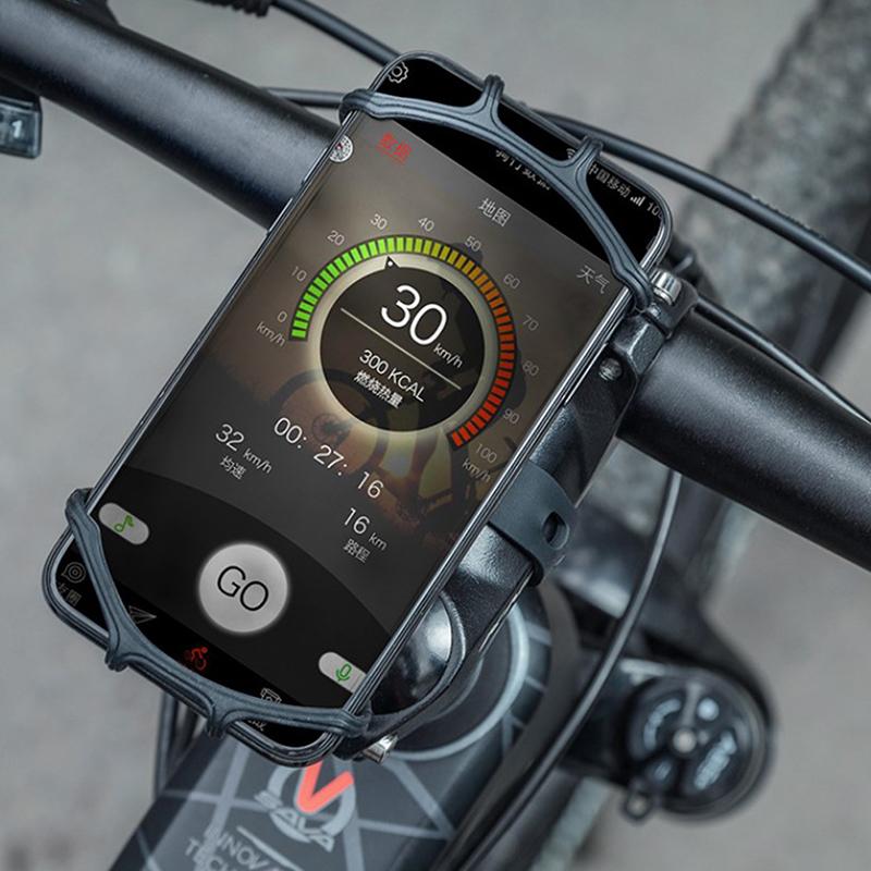 360° drehbarer Silikon Fahrrad Handyhalter Balance Scooter Motorrad Ständer Halterung GPS Halter für iPhone 11 Xiaomi 10 Huawei P40