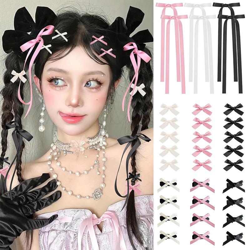Ballet Style 4cm Bow Duckbill Hair Clip - Sweet Ribbon Hair Accessory