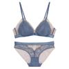 French sexy underwear women's eyelashes lace rimless bra thin cotton triangle cup gather bra bra bra