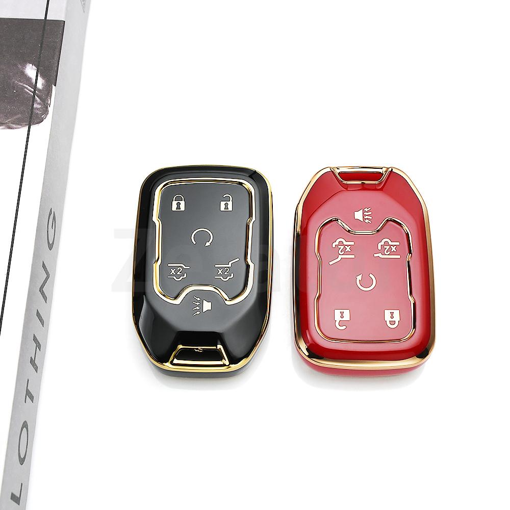 For Chevrolet Silverado Gmc Suburban Terrain Yukon Tahoe Sierra 6 Buttons Shell Car Key Cover Case Fob Smart Auto Accessories