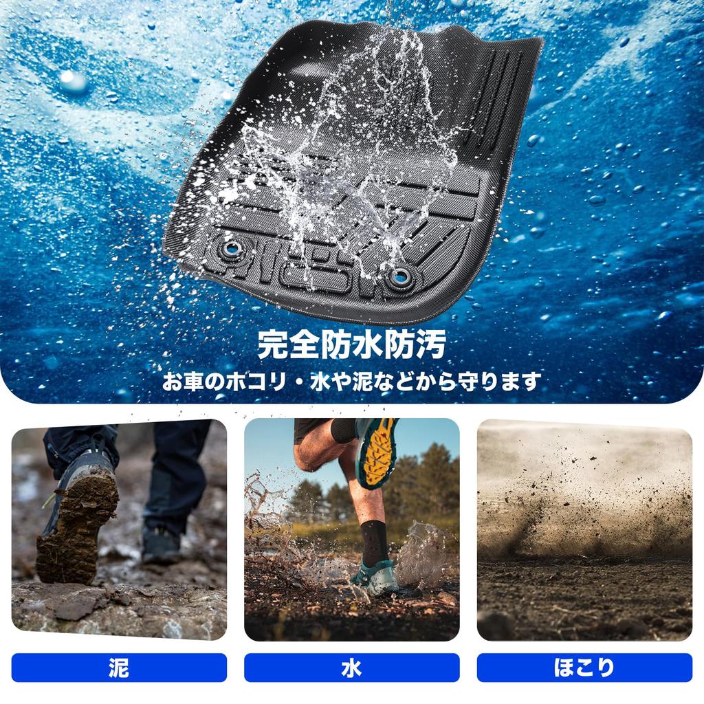 Yimeida Toyota New 40 Series Floor Luggage Cargo Custom 3D Waterproof and Car Rubber Floor Interior Parts and and Second and Third and Cargo Area