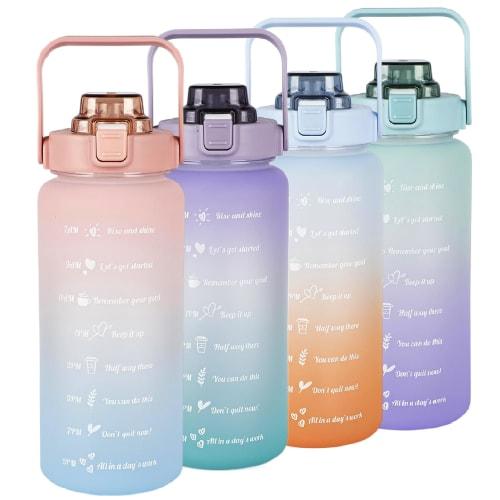 TSQIBU Large Capacity 2000ml Portable Straw Sports Water Bottle, BPA-Free Plastic Water Bottle for Adults and Children, Perfect for Outdoor Activities
