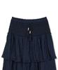 Penfield Crinkle Embroidered Smocking Tiered Skirt Navy_Fs2Ws30F