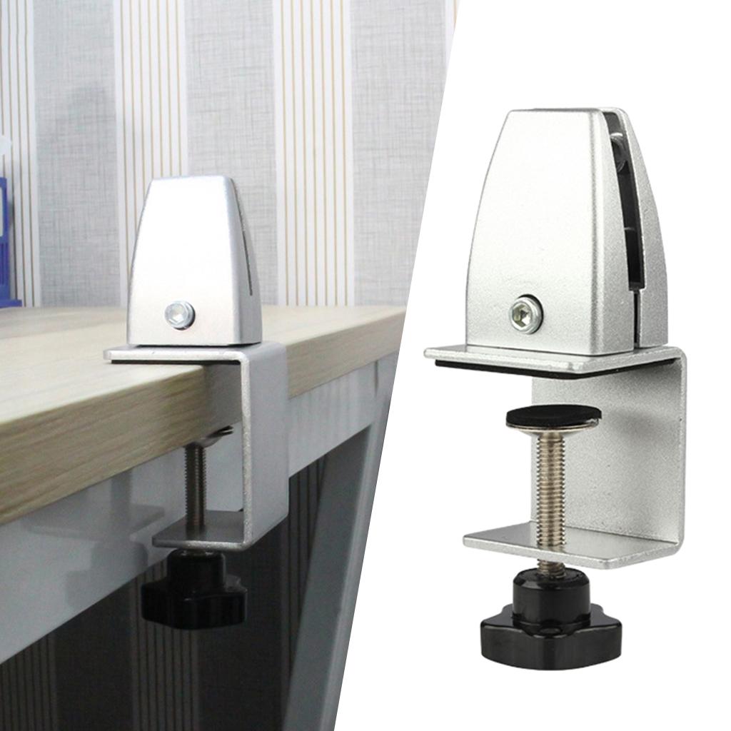 Зажим-держатель для перегородки из алюминиевого сплава, регулируемый зажим для настольной перегородки, держатель для полки для организации офисного стола серебряный
