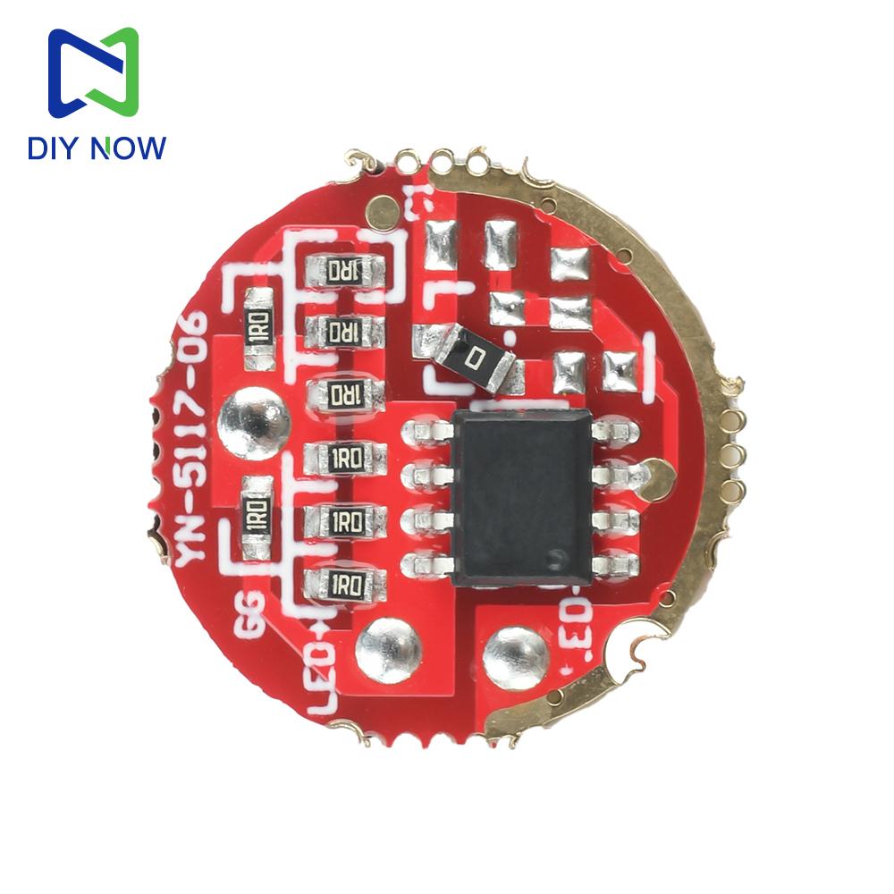 Single-Mode Flashlight Circuit Board for 6-15W LED Driver Board DC 3.7-4.2V Circuit Board Flashlight DIY Accessories