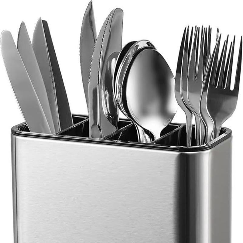 Kitchen Cutlery Organizer Knife Stand Plastic Drain Storage Holder Spoon Fork Chopstick Kitchenware Cooking Tool Tray Shelf Box