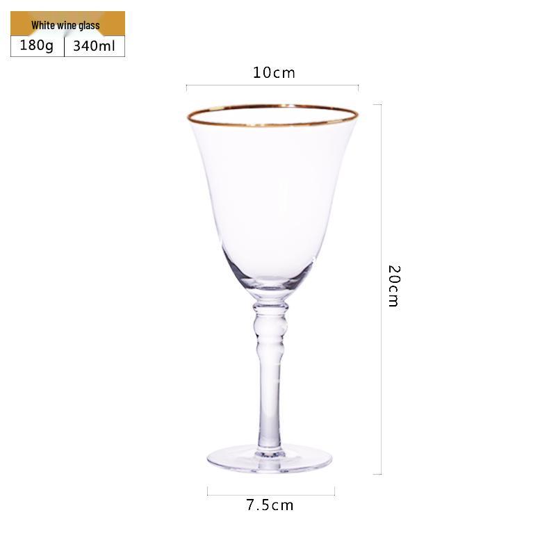 Elegant Gold-Rimmed Wine and Champagne Glasses for Dining and Decor