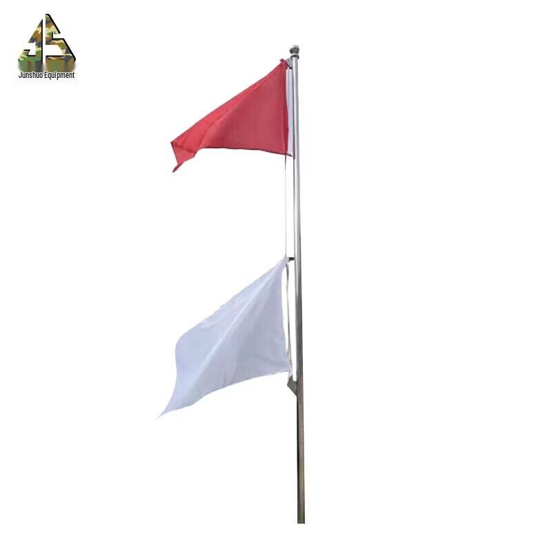 Red and White Ground Plug Signal Flag