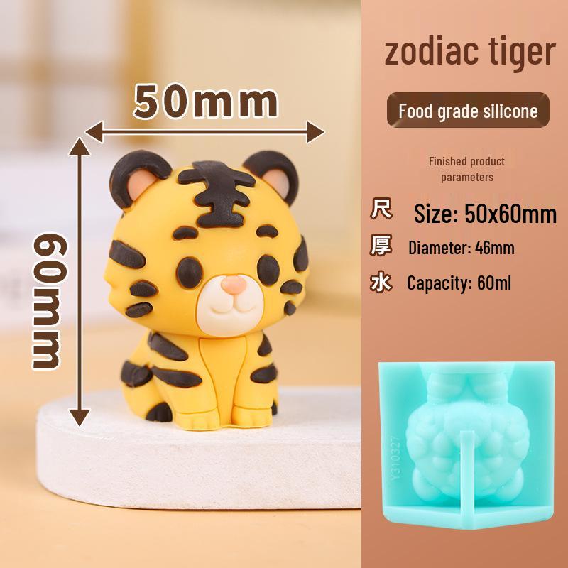 **Chinese Zodiac Silicone Molds: 3D Cartoon Chocolate & Cake Decorating Set**