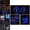 Colorful 2pcs Led Car Cup Holder Pad Mat For Auto Lights Atmosphere