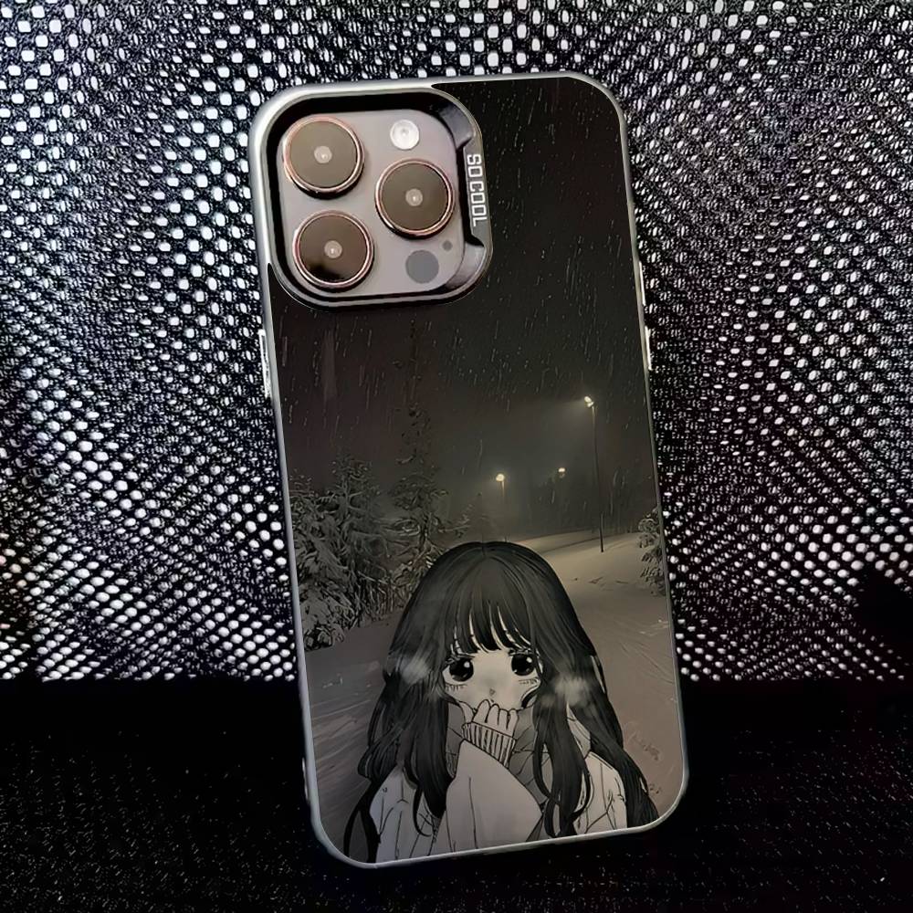 

Kaoruko Waguri Phone Case For iPhone 16,15,14,13,12,11,8,7,Pro,Max,Plus,Mini,XS,SE Anti Fall Black Matte Hard iPhone11