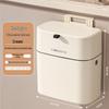 Wall-Mounted Hanging Trash Can with Lid for Kitchen and Bathroom