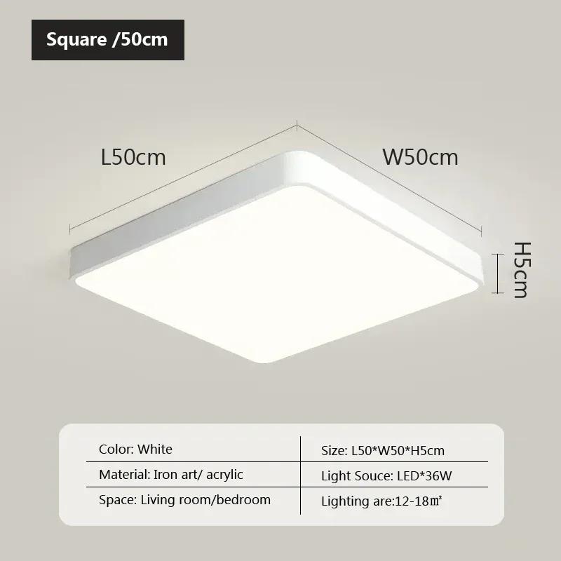 Modern LED Ceiling Light Minimalist Square Black White Decor Lamp For Bedroom Living Room Hall Dining Room Aisle Indoor Lighting