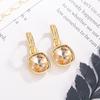 Amber Zirconia Autumn-Winter Dangle Earrings: High-End, Unique Ear Cuff Style for 2025
