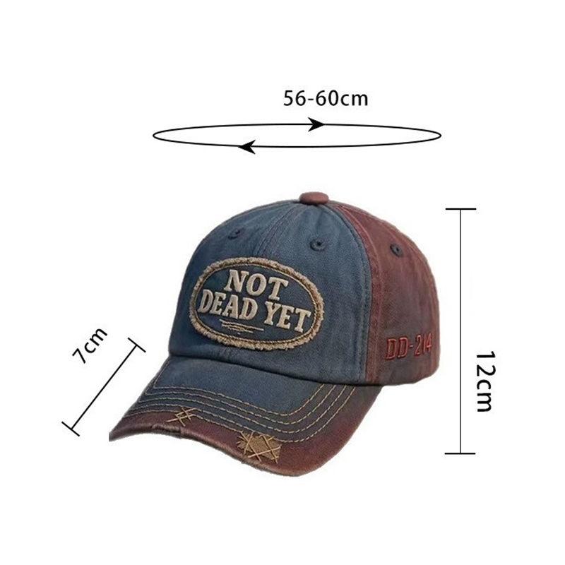 Cotton Distressed Embroidered Cap NOT DEAD YET & DD-214 Veteran's Baseball Caps Vintage Design Hats GZW