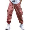 Pantaloni casual da uomo di marca alla moda, multi-tasche, gamba larga