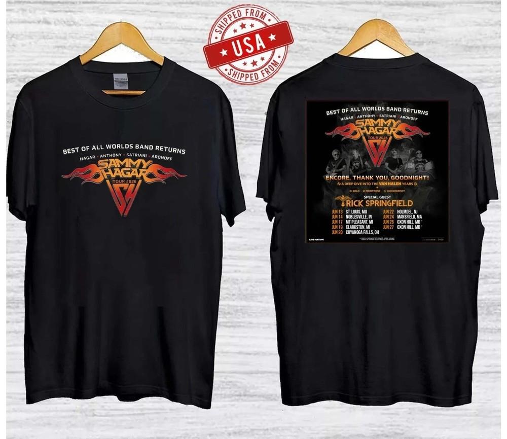 

SAMMY HAGAR Best Of All Worlds Tour 2026 TShirt Unisex T-Shirt XXXXL