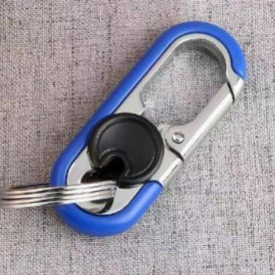 Omeida Unisex Alloy Car Keychain with Double Ring and Waist Hanging Feature – Personalized Keyring Pendant Gift
