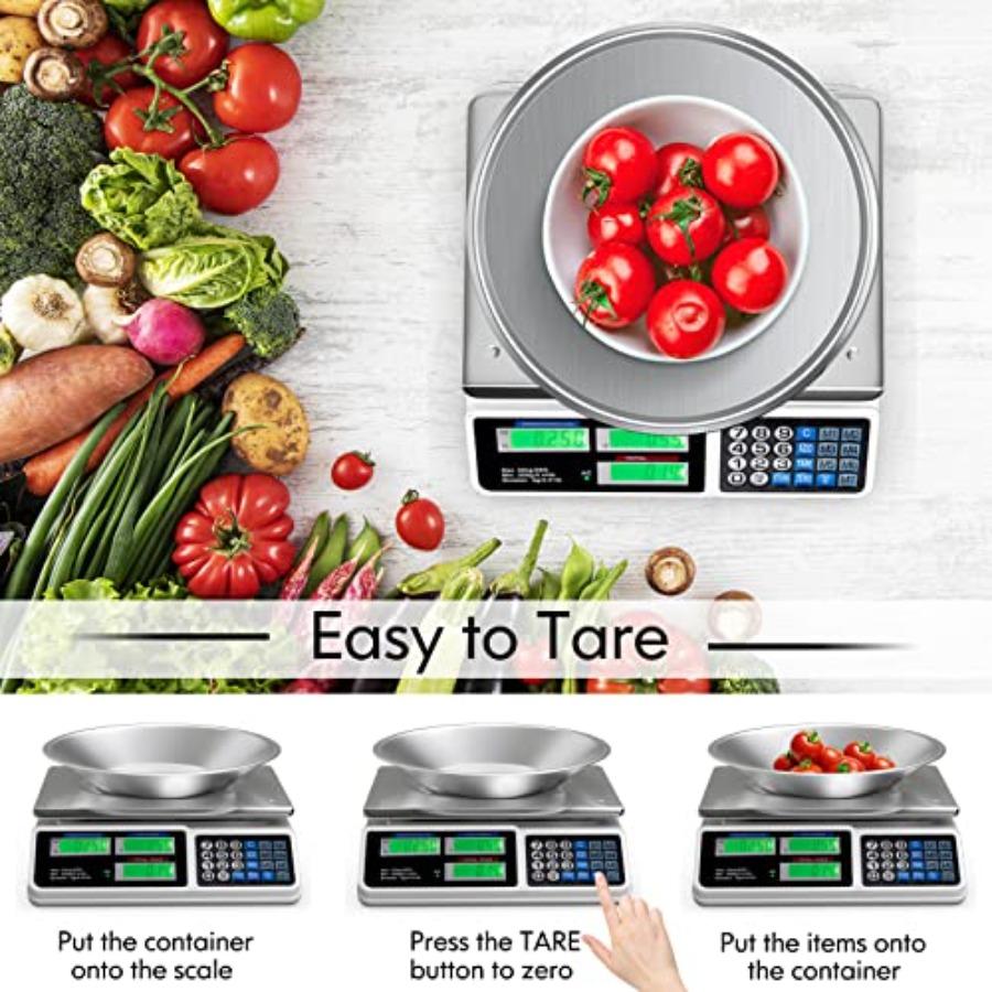 Electronic Price Computing Scale LCD Digital Commercial Food Meat Weighting Scale 66 Ib Ccity