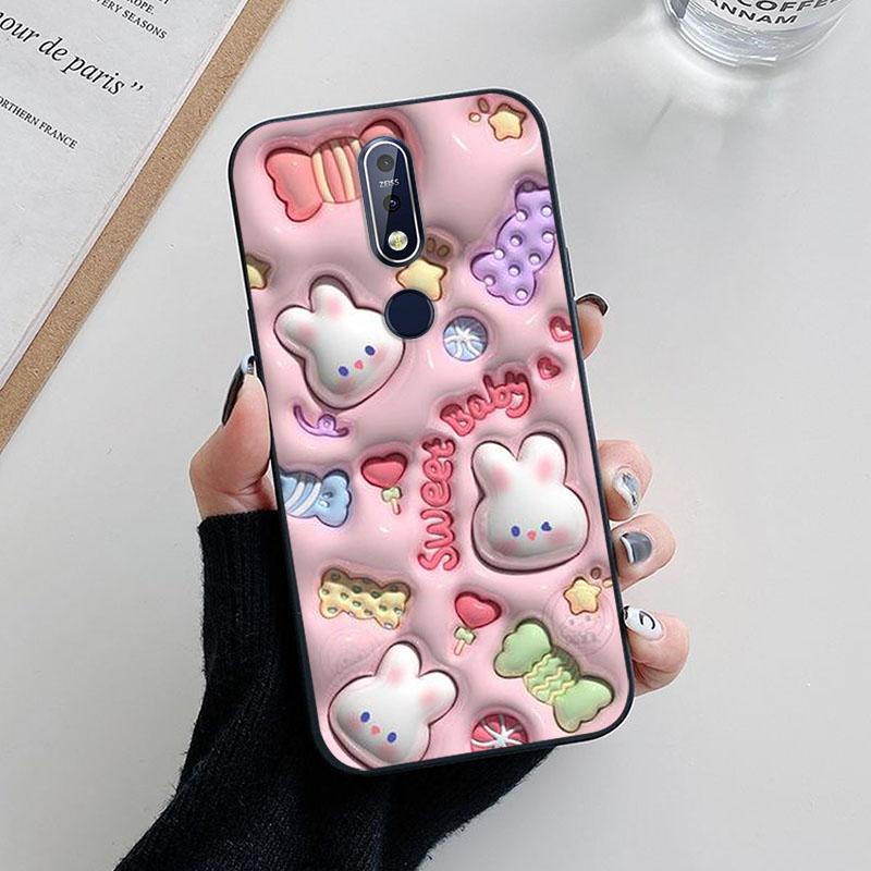 Pentru Nokia 5.1 Plus Carcasă Modă Silicon Moale Carcase Spate pentru Nokia 3.1 7.1 Husa Telefon etui Fundas Coajă Drăguță