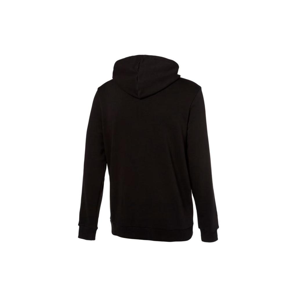 Puma Solid Color Letter Print Hooded Drawstring Pullover Long Sleeve Sweatshirt Men sweatshirt Black 84722901