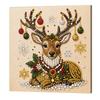 Christmas DIY Pearl Bead Art Painting Kit 20x20cm with Wooden Stretcher Frame Self-Adhesive Craft Set