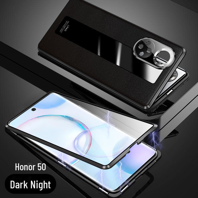 

Ультратонкий магнітний шкіряний чохол для Huawei Nova 9/Honor 50 - креативний, універсальний дизайн, захист від падінь Honor 50/nova9 [Leather + Tempered Glass]