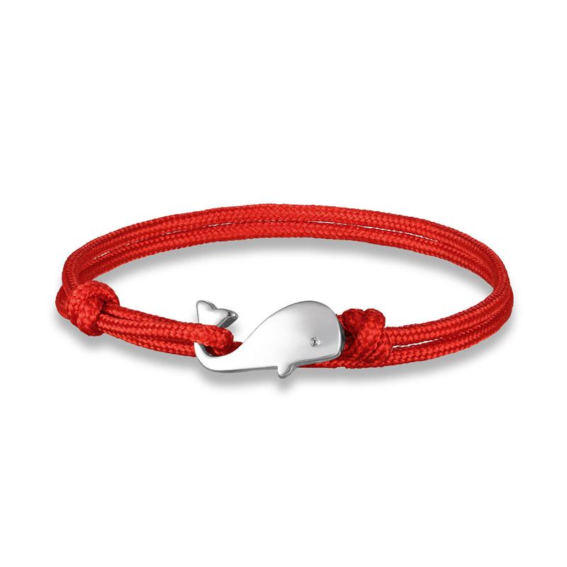 Beach Vacation Tiny Whale Tail Bracelet Couple Men Women 550 Paracord Jewelry Wrap Metal Hooks Summer
