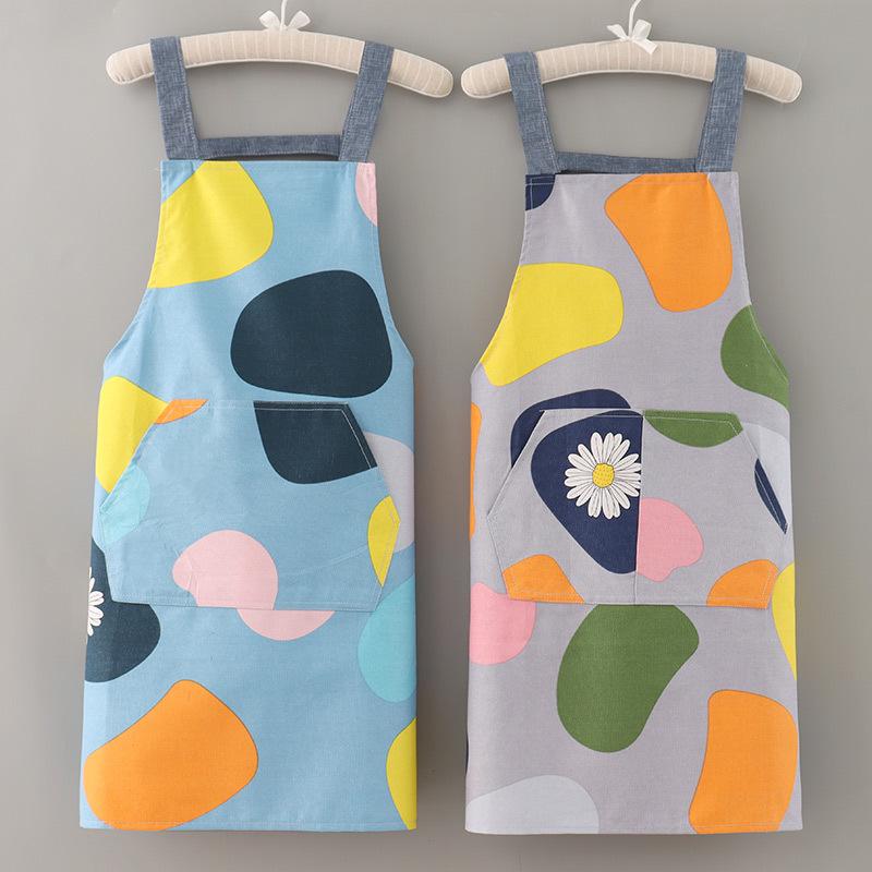 Breathable Women's Japanese-Style Summer Kitchen Apron - Oil-Proof and Lightweight