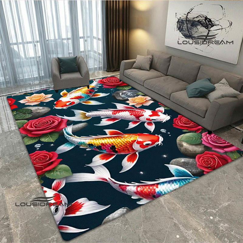 3D fish Cute printed carpet Non -slip carpet Yoga mat door mat photography props kitchen mat area rug birthday gift
